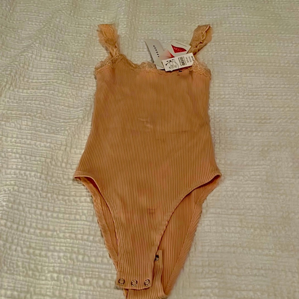 Top shop bodysuit. Peach/light pink